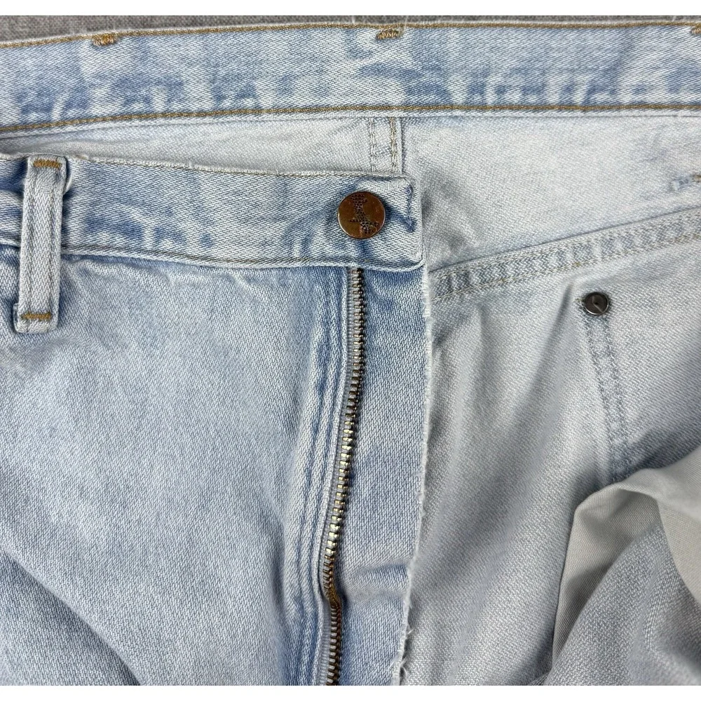 Wrangler Five Star Regular Fit Jeans Mens 38x32 Light Wash 100% Cotton USA